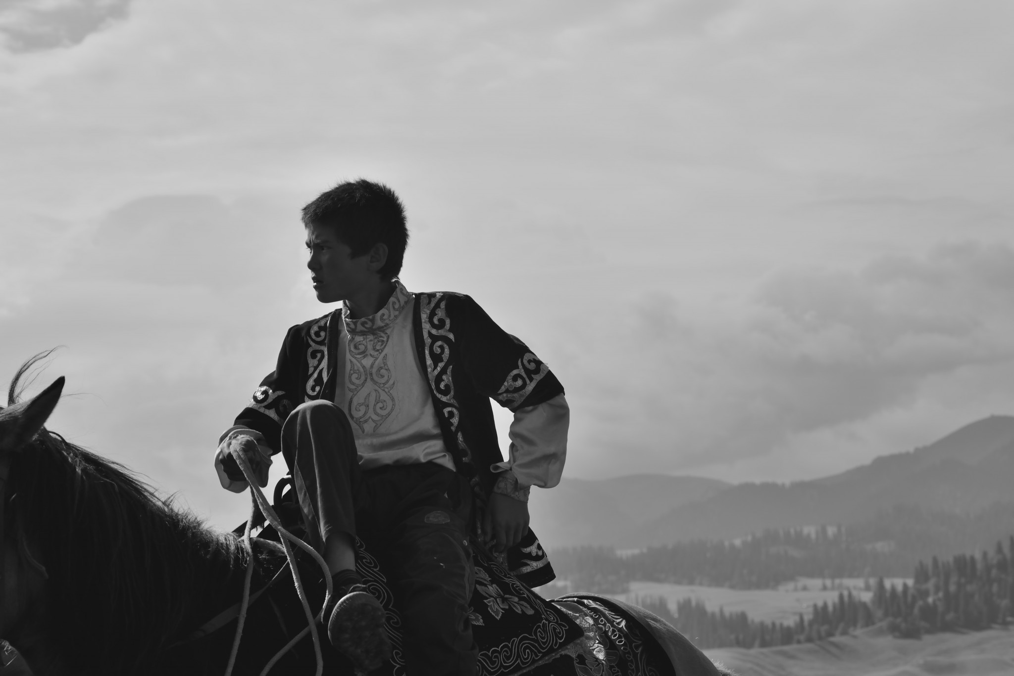 jeune cavalier, Xinjiang, 2013